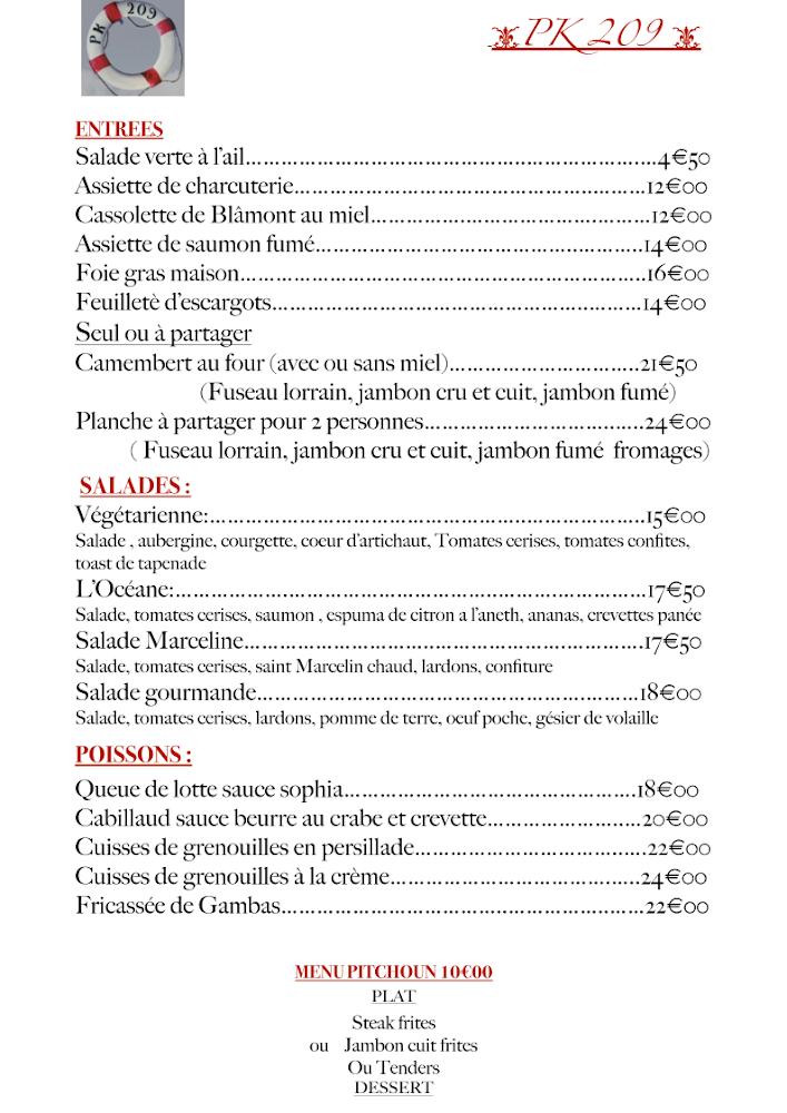 Restaurant PK 209 - Menu Image 2